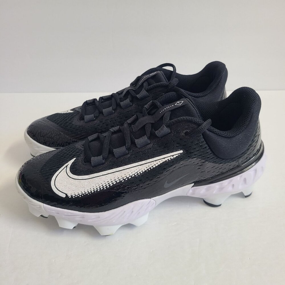 NEW Nike Alpha Huarache Elite 4 Low Baseball Cleats FD6221-001 Size 8 Black